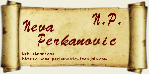 Neva Perkanović vizit kartica